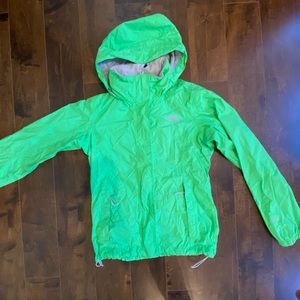North Face Lime Green Zip Up Jacket
